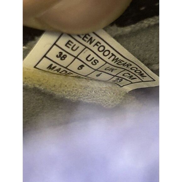 Keen Shay Blue Suede Fold Over Knit Slip On Ankle Boots Womens Size 5 - Picture 7 of 8